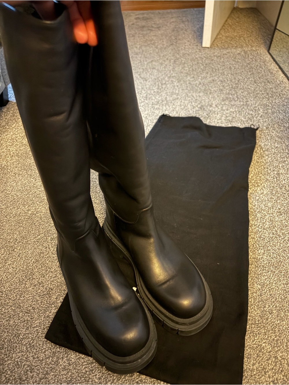 Mackage Black Chunky Lug-Sole Boot